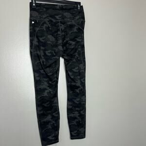 Fabletics High Rise Camo Gray Powerhold Semi Cropped Athletic Leggings Size S